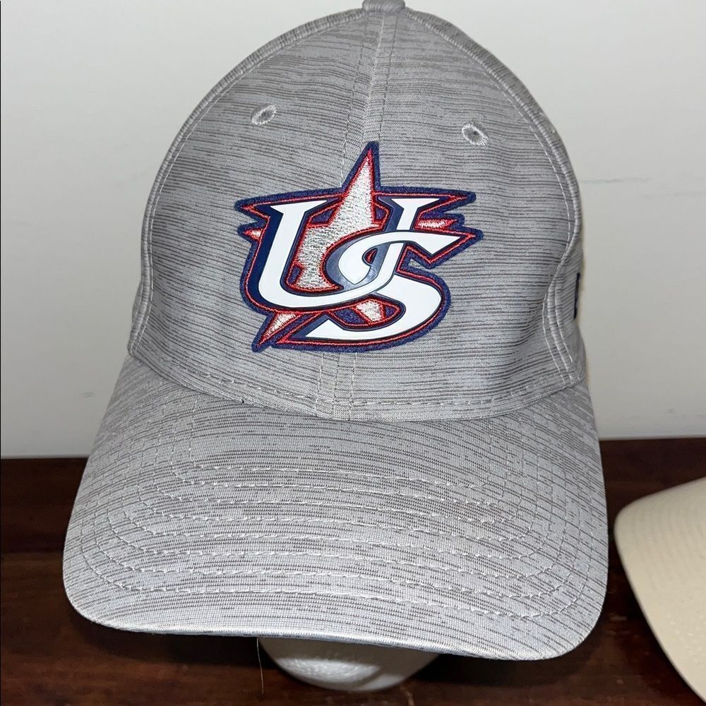 Team Issue USA World Baseball Classic Gray stretch New Era American flag Cap Hat
